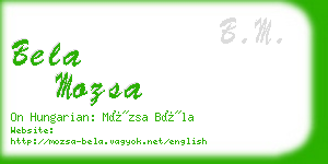 bela mozsa business card